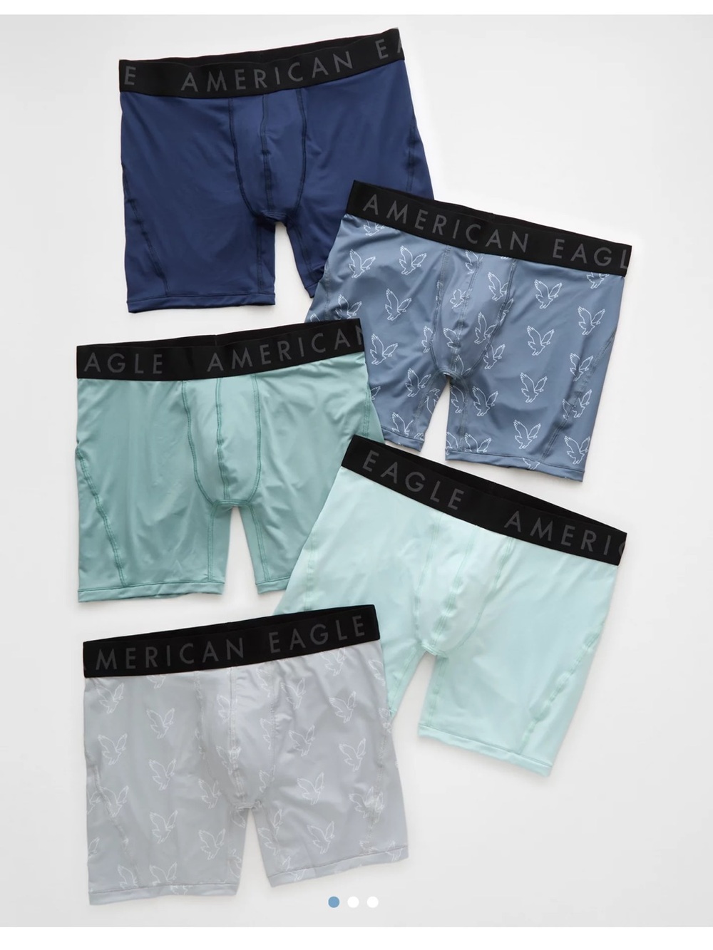 American Eagle Men's 6" Flex Boxer Brief 5-Pack Multi Size Medium NEW